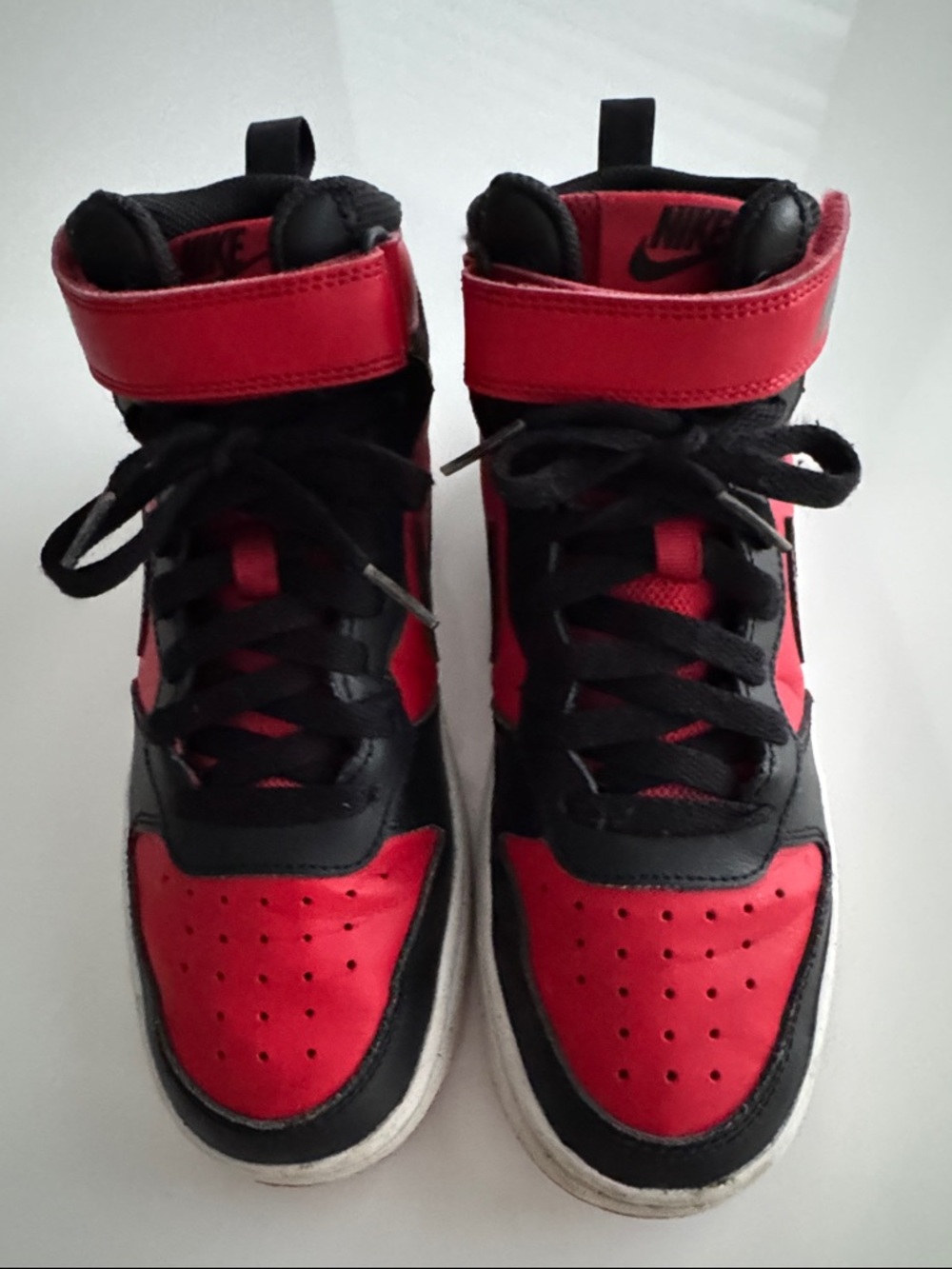 Nike Court Borough Mid 2 Big Kid Sneakers Red Black